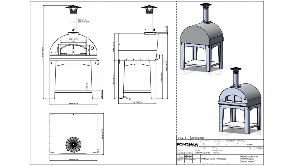 Fontana mangiafuoco pizza clearance oven